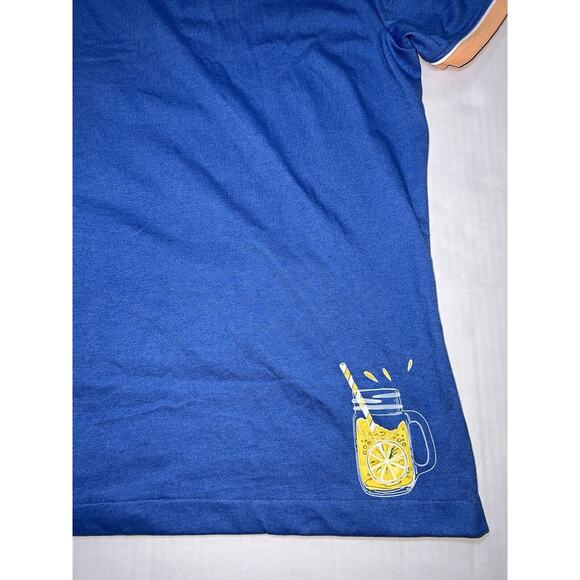 Knickerbocker Vintage Design Shirt Mens Size XXL Blue Lemon Tony Retro Button Up - Picture 16 of 16